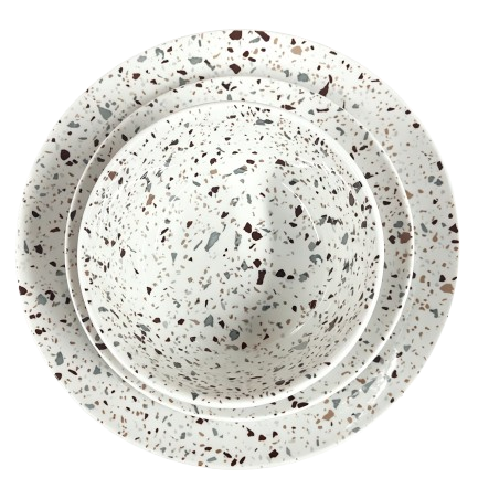 Cerelith 12 Piece Terrazzo Lumen Dinnerware Set For 4