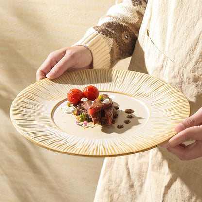 Cerelith Vintage Embossed Striped Dishes
