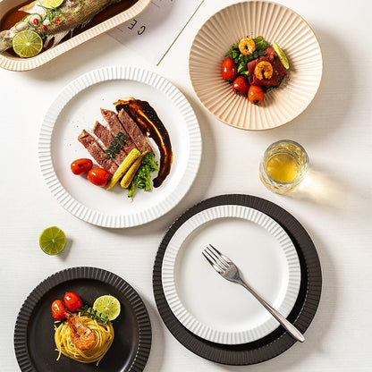 Cerelith Mocha Dinnerware Sets Underglaze Ceramic Tableware Set, Dish Set for Household New Home