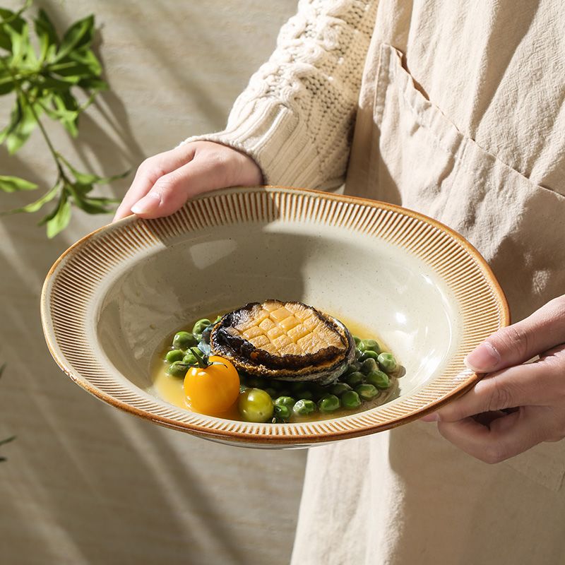 Cerelith dishwares lace textured bowl and plate