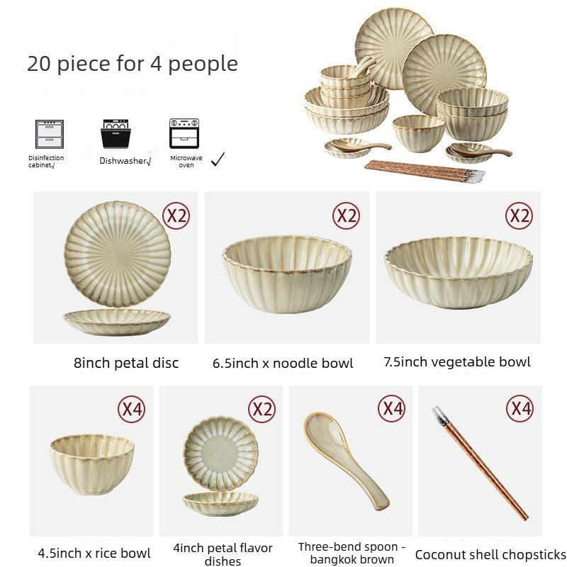 Cerelith Vintage Porcelain Dinnerware Sets Bowls, Plates, and Plates Set