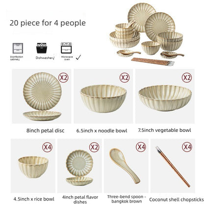 Cerelith Vintage Porcelain Dinnerware Sets Bowls, Plates, and Plates Set