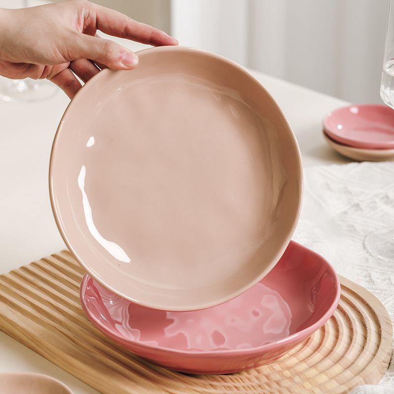 Cerelith Ice Berry Pink Plates and Bowls Sets Dishes and Dishes Set