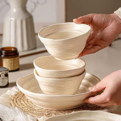 Cerelith Matte Apricot Underglaze Dinnerware Sets Tableware Set Ceramic Bowls