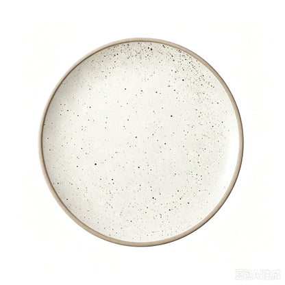 Cerelith Simple Minimalist Style Ceramic Flat Plate for Steak Pasta Flat Plate Fruit Plate