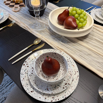 Cerelith 12 Piece Terrazzo Lumen Dinnerware Set For 4