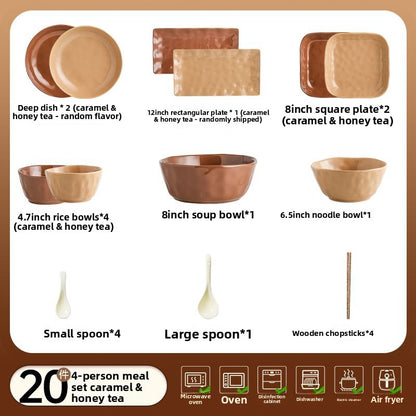 Cerelith Dinnerware Sets Coffee Milk Tea Color Tableware Set