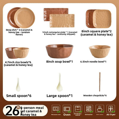 Cerelith Dinnerware Sets Coffee Milk Tea Color Tableware Set