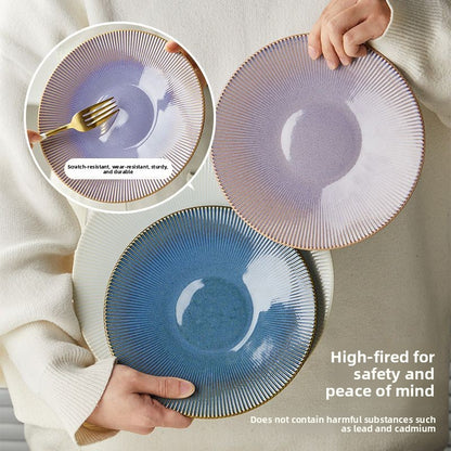Cerelith Underglaze Color Ceramic Tableware Set, Beautiful Plates and Bowls Sets