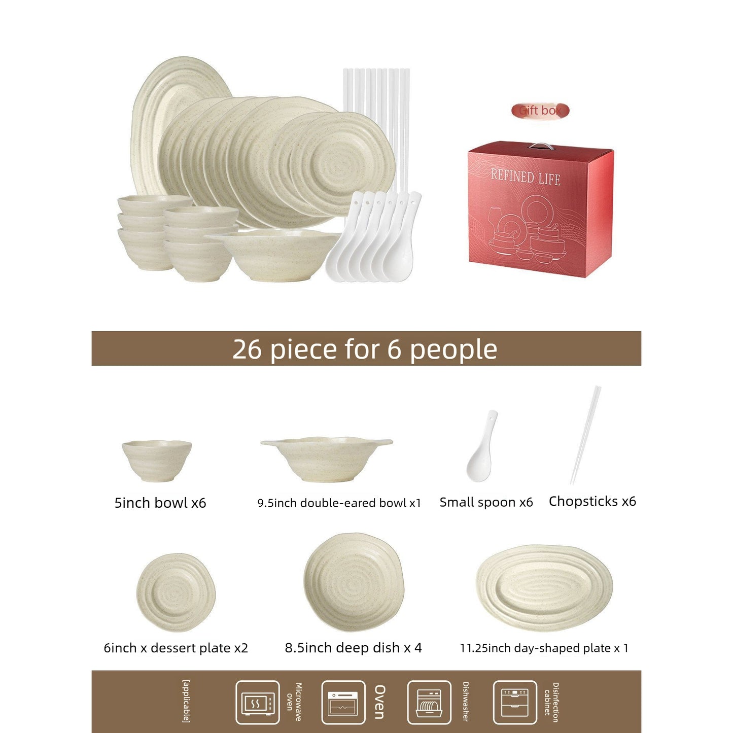 Cerelith Matte Apricot Underglaze Dinnerware Sets Tableware Set Ceramic Bowls