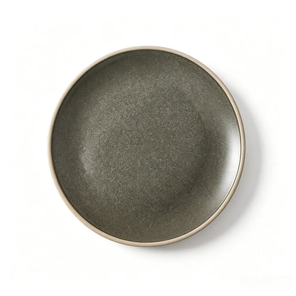 Cerelith Simple Minimalist Style Ceramic Flat Plate for Steak Pasta Flat Plate Fruit Plate