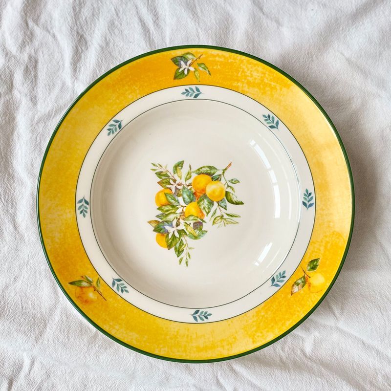 Cerelith Lemon Ceramic Plates Steak Pasta Plate Yogurt Bowl Salad Plate