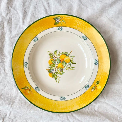 Cerelith Lemon Ceramic Plates Steak Pasta Plate Yogurt Bowl Salad Plate