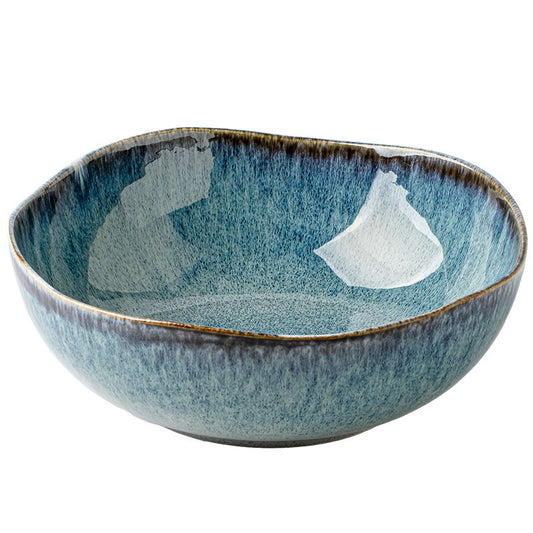 Cerelith 6.5inch Azure Blue Ceramic Bowls Vegetable Plate Salad Plate