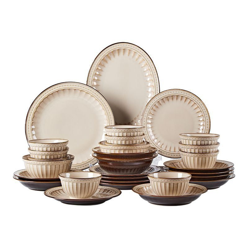 Cerelith dinnerware retro relief color matching set