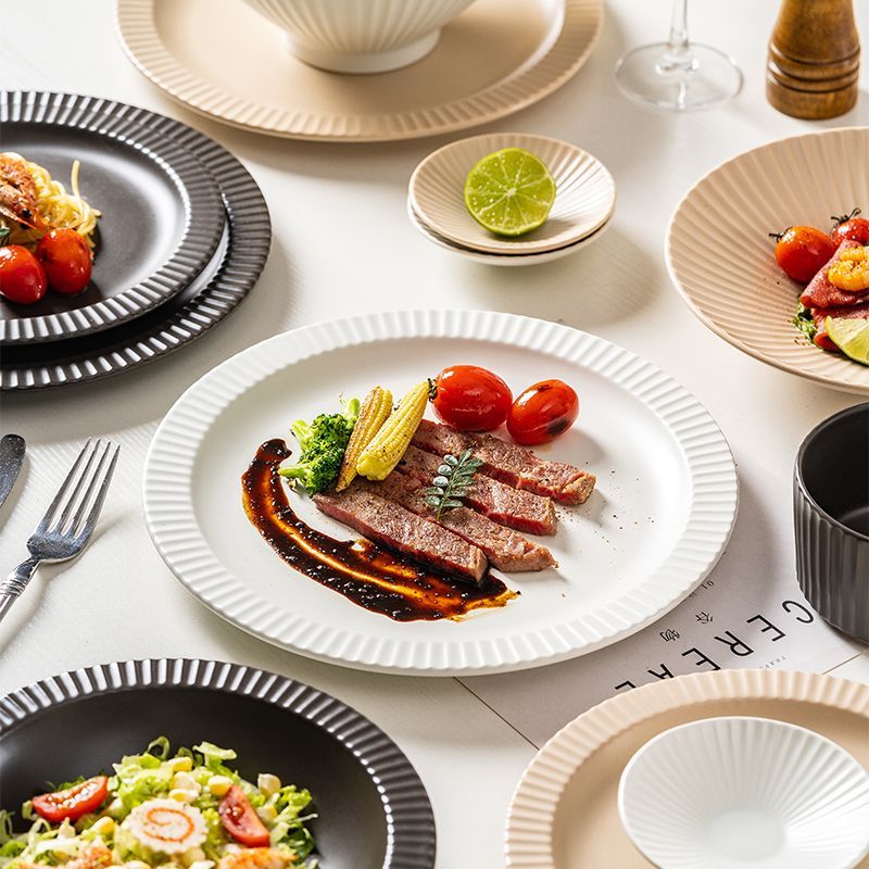 Cerelith Mocha Dinnerware Sets Underglaze Ceramic Tableware Set, Dish Set for Household New Home