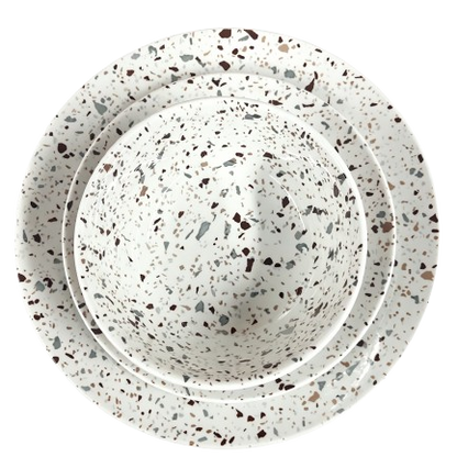 Cerelith 12 Piece Terrazzo Lumen Dinnerware Set For 4