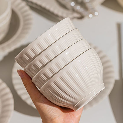 Cerelith dinnerware shell-shaped cream wind set