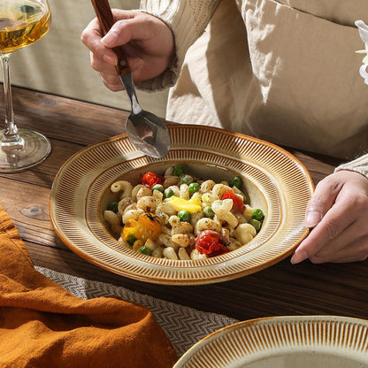 Cerelith dishwares lace textured bowl and plate