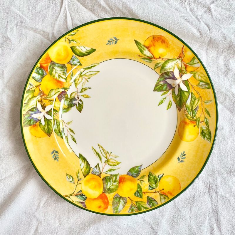 Cerelith Lemon Ceramic Plates Steak Pasta Plate Yogurt Bowl Salad Plate