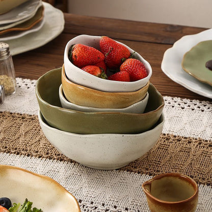 Cerelith dinnerware irregular color matching plates