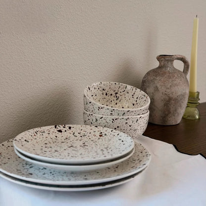Cerelith 12 Piece Terrazzo Lumen Dinnerware Set For 4