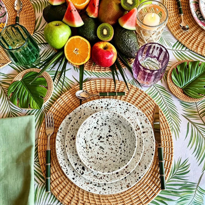 Cerelith 12 Piece Speckled Terrazzo Dinnerware Set For 4